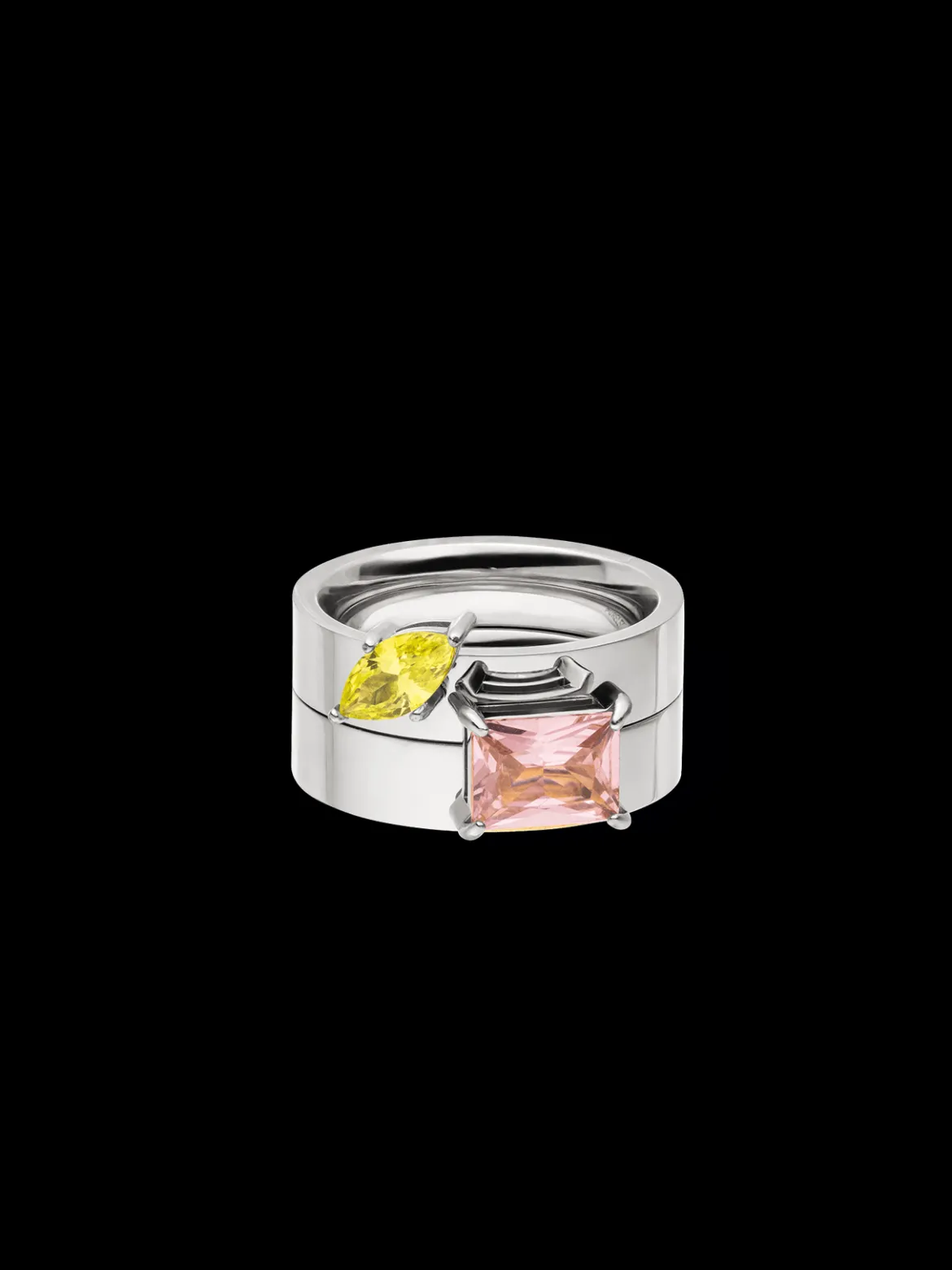 Bold Gem Ring Set