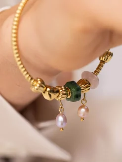 LEI Jade Flower Charm
