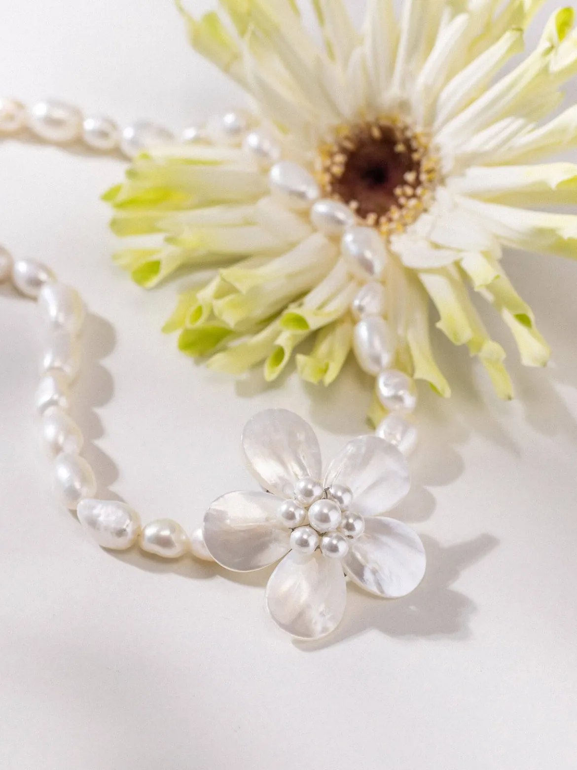 Pearly Flower Charm