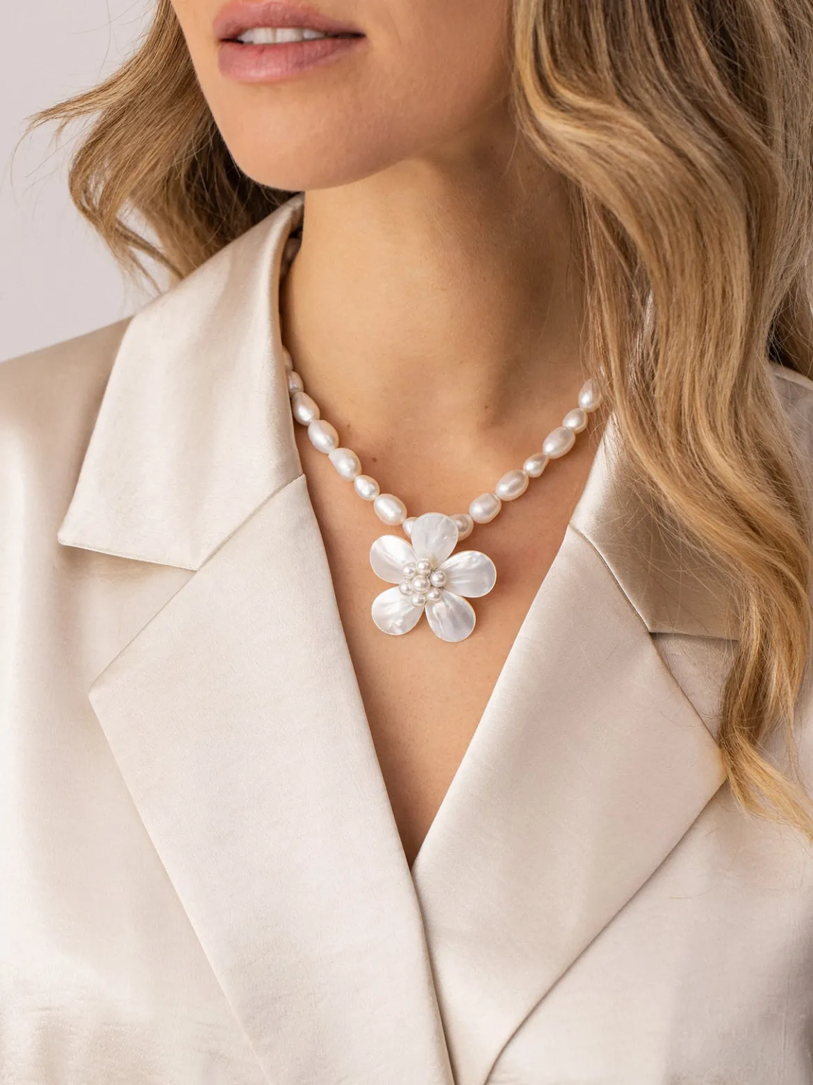 Pearly Flower Charm